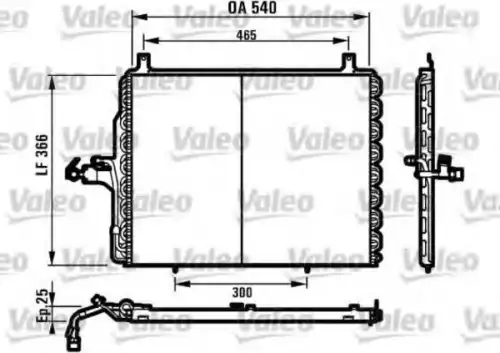 Радиатор кондиционера (конденсатор) VALEO 816901