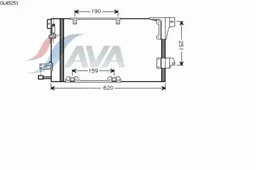Радиатор кондиционера (конденсатор) AVA OLA5251D