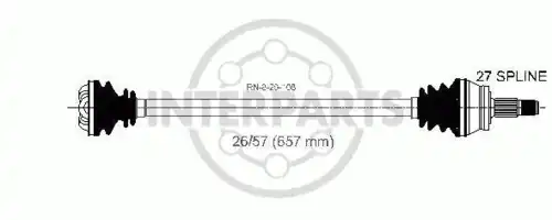 привод левый Opel RN-8-29-108 INTERPARTS