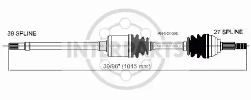 привод правый Opel RN-8-29-208 INTERPARTS