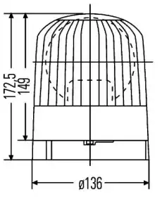 маяк проблесковый 2RL007552021 HELLA