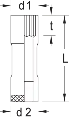 головка удлинённая, 1/2' 12 мм 6141220 GEDORE