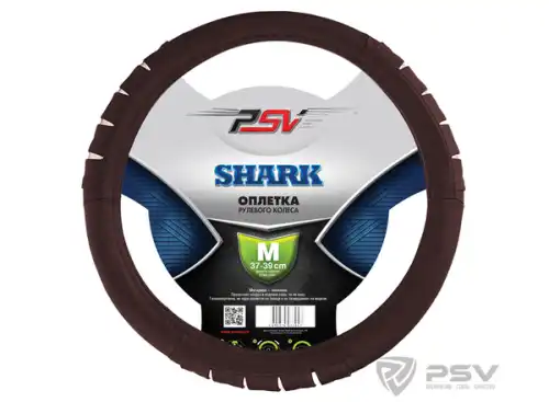 Оплетка руля D=38 см бордовая Shark