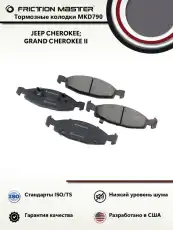 Тормозные колодки дисковые FRICTION MASTER MKD790