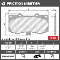 Тормозные колодки дисковые FRICTION MASTER MKD1119