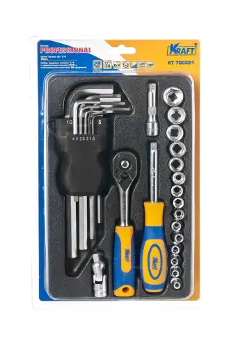 Инструмент KRAFT 28 предметов 1/4 700321 KT700321