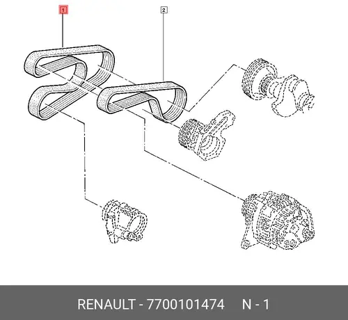 RENAULT 7700101474