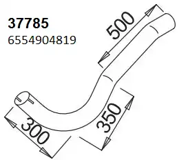 Выхлопная труба MB 37785 HOBI