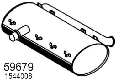 Глушитель Vol vo FL 10, FL12 59679 HOBI