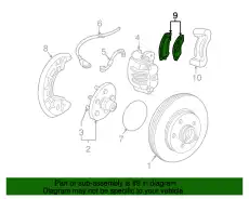 Тормозные колодки дисковые FORD 4L2Z-2001-BA