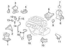 Опора двигателя передняя 50800S0XA04 HONDA