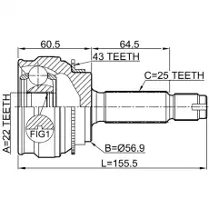 ШРУС наружный FEBEST 0410-CSA43