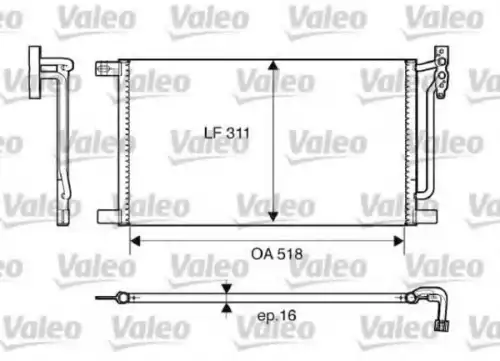 Радиатор кондиционера (конденсатор) VALEO 817405