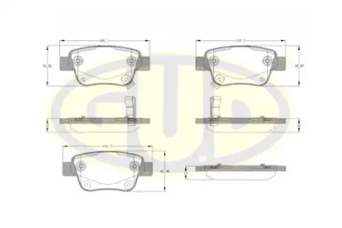 Тормозные колодки дисковые GUD GBP104702