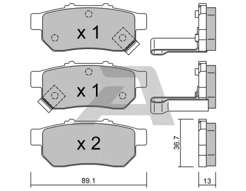 комплект колодок дисковых BPHO-2900 AISIN