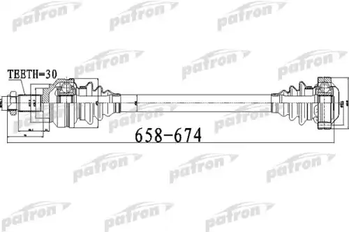 Полуось PDS0480 PATRON