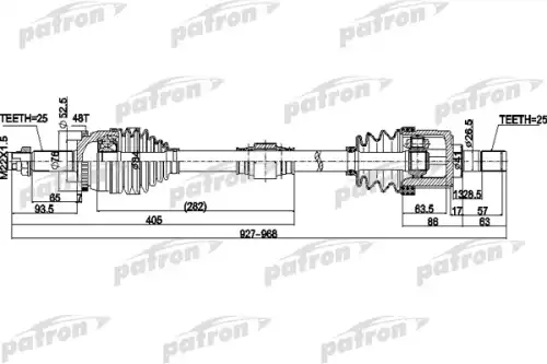 Вал приводной в сборе PATRON PDS0505