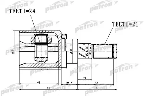 ШРУС PCV1761 PATRON