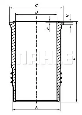 гильза цилиндра! D115 \ IVECO Cursor 8 007 WN 79 01 MAHLE