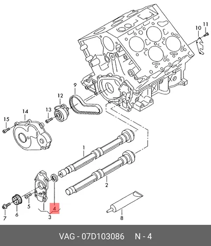 Манжетное уплотнение 07D103086 VAG