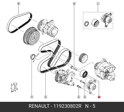 РОЛИК - 119230802R RENAULT