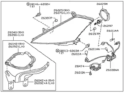 Фара NISSAN 26010CA10A