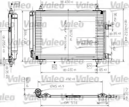 Радиатор кондиционера (конденсатор) VALEO 817524