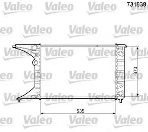 Радиатор системы охлаждения двигателя VALEO 731839