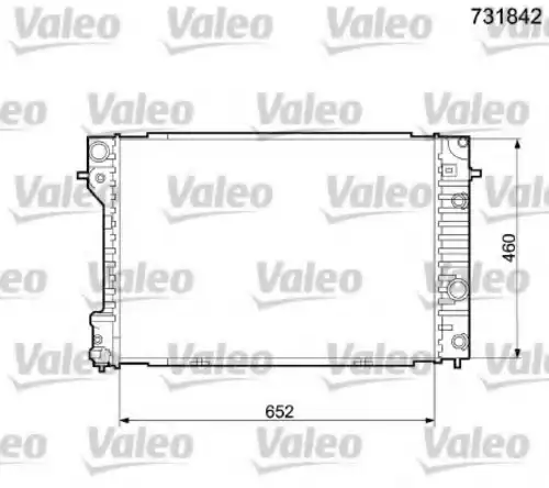 Радиатор системы охлаждения двигателя VALEO 731842