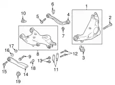Рычаг подвески LAND ROVER LR081548