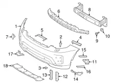 КРОНШТЕЙН КРЕПЛЕНИЯ БАМПЕРА LR083117 LAND ROVER