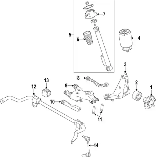 SHOCK ABSORBER - REAR LR086465 LAND ROVER