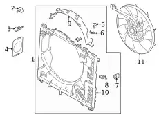 FAN AND MOTOR LR095536 LAND ROVER