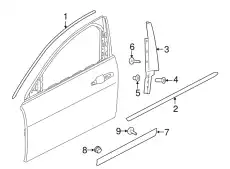 Уплотнитель двери JAGUAR T4A12943