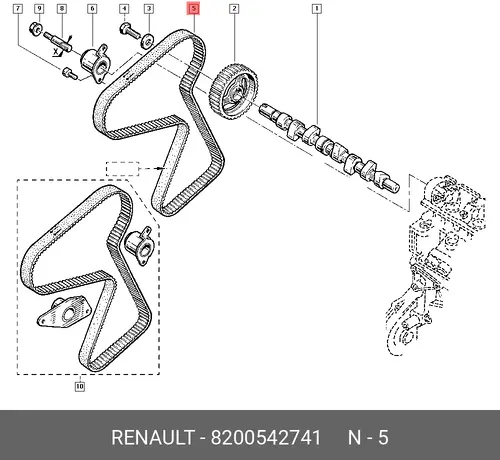 РЕМЕНЬ ГРМ 8200542741 RENAULT