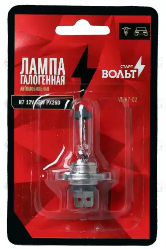 Автолампа PX26d СТАРТВОЛЬТ VLH702 H7 12