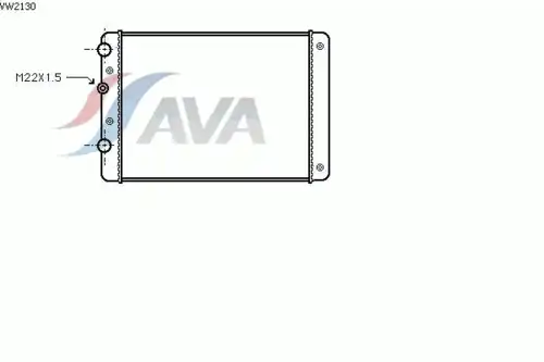 Радиатор системы охлаждения двигателя AVA VW2130