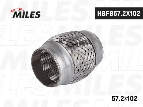 Гофра глушителя MILES HBFB57.2X102 L= d=