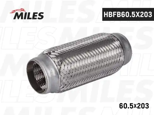 Гофра глушителя MILES HBFB60.5X203 L= d=