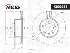 Тормозной диск MILES K000032