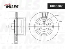 Тормозной диск MILES K000067