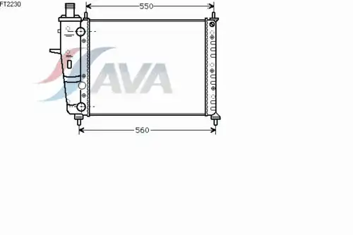 Радиатор системы охлаждения двигателя AVA FT2230