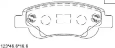 Тормозные колодки дисковые задняя ось ASIMCO KD0718