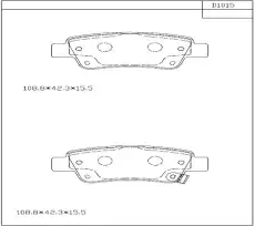 Тормозные колодки дисковые ASIMCO KD1015