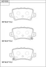 Тормозные колодки дисковые ASIMCO KD1533