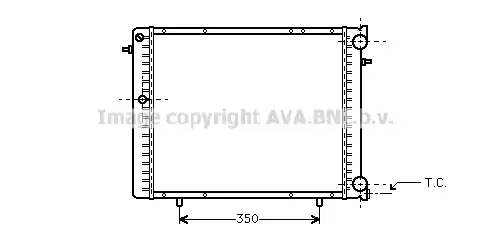 Радиатор системы охлаждения двигателя AVA RT2125