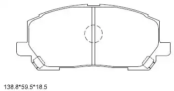Тормозные колодки дисковые ASIMCO KD2457