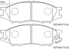 Тормозные колодки дисковые ASIMCO KD2725