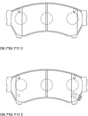 Тормозные колодки дисковые ASIMCO KD3739