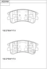 ТОРМОЗНЫЕ КОЛОДКИ ДИСКОВЫЕ KD3769 ASIMCO